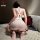 Woman wearing feiniao moon gazer sexy lace bodycon dress, a seductive nightclub secretary costume and lingerie set with flora...