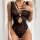 Sexy lace bodysuit with cross-back design, elegant and seductive, perfect for women seeking stylish lingerie.