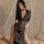 Sexy lace lingerie dress with provocative side slit, bodycon design, perfect for women seeking stylish and revealing sleepwea...