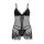 Night silk sensual lace sleepwear - sheer transparent temptation nightdress with push-up design