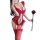 Elegant sensual red sleepwear set featuring lace and silky fabric, perfect for luxury bedroom wear.