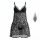 Boho lace moonbird sensual sleep set featuring sheer transparent camisole and nightgown with delicate floral embroidery.