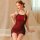 Elegant red slip dress with spaghetti straps, perfect for small bust women seeking flirty yet sophisticated allure. ideal for...