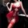 Sexy red lace bodysuit with beaded details and tie-string design, perfect for intimate wear or sleepwear. plus size option av...