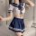 Plus size sexy student uniform set - schoolgirl style pleated skirt & sailor top jk outfit for women