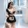 Cute maid cosplay costume featuring a sweet japanese style deep v design, no-remove seductive uniform outfit with lace detail...