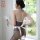 Seductive lace bodysuit womens maid costume - sheer mesh pure temptation outfit with open-crotch & cut-out design