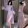 Vintage-inspired sheer hanfu costume featuring delicate floral designs, perfect for seductive role play outfits.