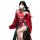 Ancient chinese court-style lingerie set - sensual hanfu doudou & sheer flying skirt with embroidery