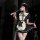 Golden night seductive lingerie set - pure & tempting butterfly maid cosplay outfit featuring a black and white maid dress wi...