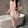 Feiniao moon gazer lingerie set - seductive maid costume for small bust, featuring delicate lace and soft pink hues, perfect ...