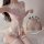 Sensual lace lingerie set featuring delicate pink design with lace details, perfect for women seeking elegant sleepwear or er...