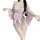 Japanese kimono-style lingerie set - sheer open robe with floral embroidery and butterfly-themed design