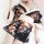 Japanese geisha kimono sleepwear set featuring floral patterns, perfect for cosplay or loungewear with elegant design.