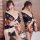 Japanese kimono lingerie set - sexy yukata style with floral pattern, perfect for sauna uniforms and cosplay, ideal for elega...