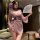 Elegant wei qing purple sensual hanfu lingerie featuring a sleeveless design with wide sleeves, perfect for a seductive look.