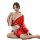 Cherry blossom kimono lingerie set - seductive role play bathrobe outfit for women, featuring vibrant red fabric with floral ...