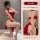 Feimu new year silk velvet cheongsam lingerie - sexy costume sleepwear with high slit for women, featuring a vibrant red desi...