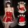 Red velvet sexy christmas lingerie dress - holiday party role play sleepwear, pure & tempting costume with bunny ears and san...