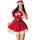 Sexy christmas costume outfit - festive holiday cosplay & anime-themed lingerie performance dress with santa hat and corset d...