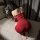 Sexy red strapless bodysuit with midnight hot design, perfect for passionate nights.