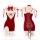 Christmas lingerie set for women - red velvet sensual costume, naughty & sweet role play outfit for holiday parties