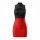 Black and red sleeveless dress with high neck and cutout detail, night-silk seductive secretary outfit for alluring sleepwear...