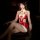 Sexy christmas-themed velvet lingerie nightgown with festive design, perfect for holiday parties and role play costumes.