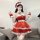 Sexy christmas lingerie set - velvet role play costume for women, new year eve outfit featuring santa hat, red dress with lac...