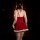 Sexy red velvet dress with white trim, perfect for new year party or role play, featuring a festive design and comfortable fi...