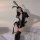 Glossy pu leather bodysuit with bunny ears, perfect for pole dancing and nightclub cosplay, high-stretch fit