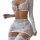 Sexy lace lingerie set featuring sheer backless push-up design, elegant floral patterns, perfect for role play outfits and co...