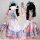 Adorable japanese lolita maid dress featuring cute soft kawaii elements, perfect for cosplay or daily wear. includes fluffy b...