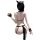 Woman in black maid lingerie set with cat ears, tail, and gloves – sexy three-piece role play sleepwear outfit.