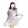 Sexy vintage nightdress with deep v backless design, featuring built-in pads for women.