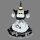 New cat girl maid costume - plus size japanese kawaii cosplay outfit, classic black & white maid dress with paw prints and ru...