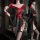 Chao mu sensual kimono-inspired lingerie featuring a sheer sleeve dress with side slit and cut-out details, adorned with red ...