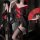 Chao mu sensual kimono-inspired lingerie featuring a sheer sleeve dress with side slit and cut-out details, adorned with red ...