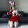 Sexy gold velvet christmas outfit featuring bunny ears and gloves, perfect for festive role play.