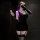 Sexy black lace bodysuit with sparkling rhinestones, new year-themed backless tie-up mini dress set for women.