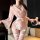 Chao mu sexy lingerie set - cute bunny girl outfit, japanese kimono style maid dress in candy pink & white