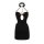 Chinese-style sexy lingerie dress - modified high-slit cheongsam with backless halter & embroidery for role play