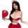 Sexy santa-themed christmas eve lingerie set featuring a festive red bodysuit with matching bra and shorts, perfect for holid...