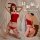 Sexy christmas role play lingerie set - velvet babydoll sleep dress for new year date night, sexy cos outfit