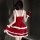 Sexy christmas wrap dress with white fur trim, naughty bunny costume for women, holiday party outfit, -style festive mini dr...