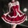 Sexy christmas wrap dress with white fur trim, perfect for holiday parties and festive mini outfits.