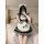 Cute maid costume dress with cat ears - plus size lolita cosplay outfit for women, featuring ruffled sleeves and skirt, perfe...