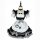 Cute maid costume dress featuring cat ears, black and white checkered design, ruffled sleeves and skirt, perfect for plus-siz...