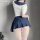 New original cute student-style jk uniform set with bow & sailor collar - soft feminine two-piece outfit