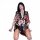 Deep v geisha-inspired sensual kimono robe featuring vibrant floral patterns, perfect for cosplay, sleep wear, or erotic loun...